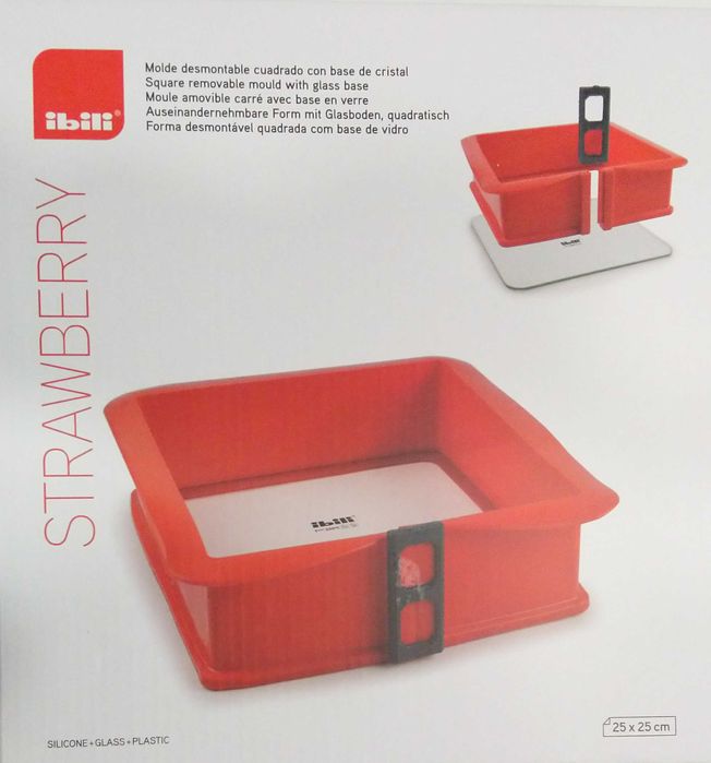 Forma desmontável Quadrada c/base vidro