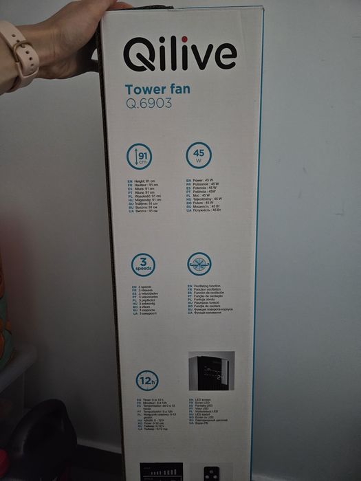 Torre de ventilação/ Ventoinha Qilive