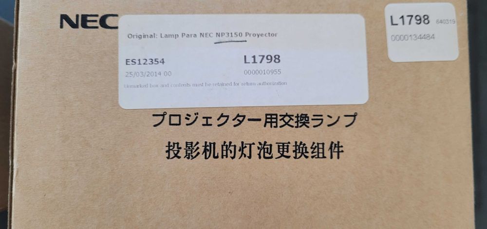 Lâmpadas para Projector de Vídeo NEC e Sony