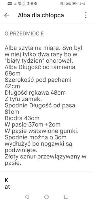 Alba dla chłopca