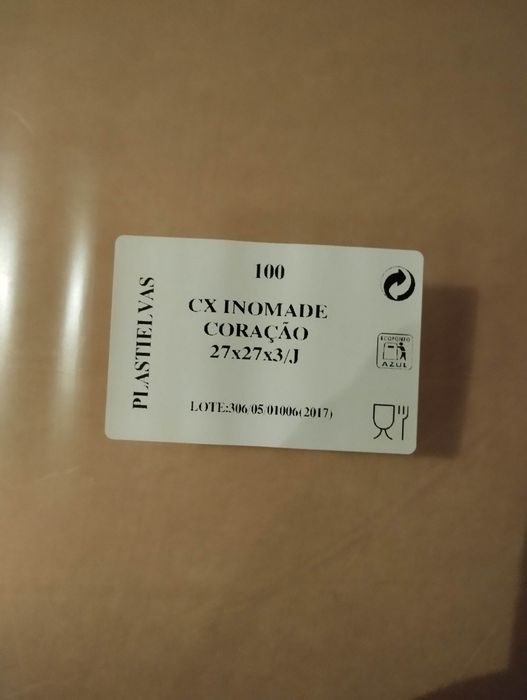 100 Caixas cartão  com janela coração