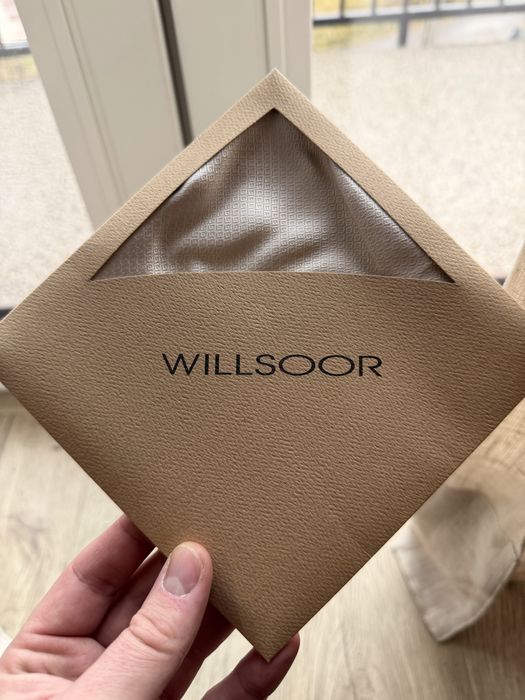 Poszetka męska ślubna Willsoor 100% jedwab wzor 94 ecru