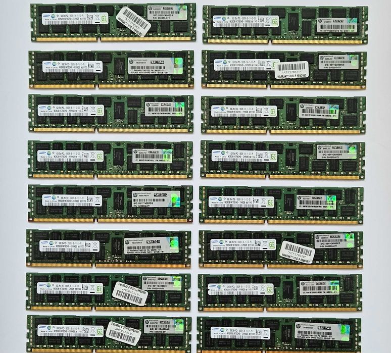Серверна оперативна пам'ять Samsung 8GB 2Rx4 PC3L - 10600R - 09 - 10 - E1 - P1 (DD3)