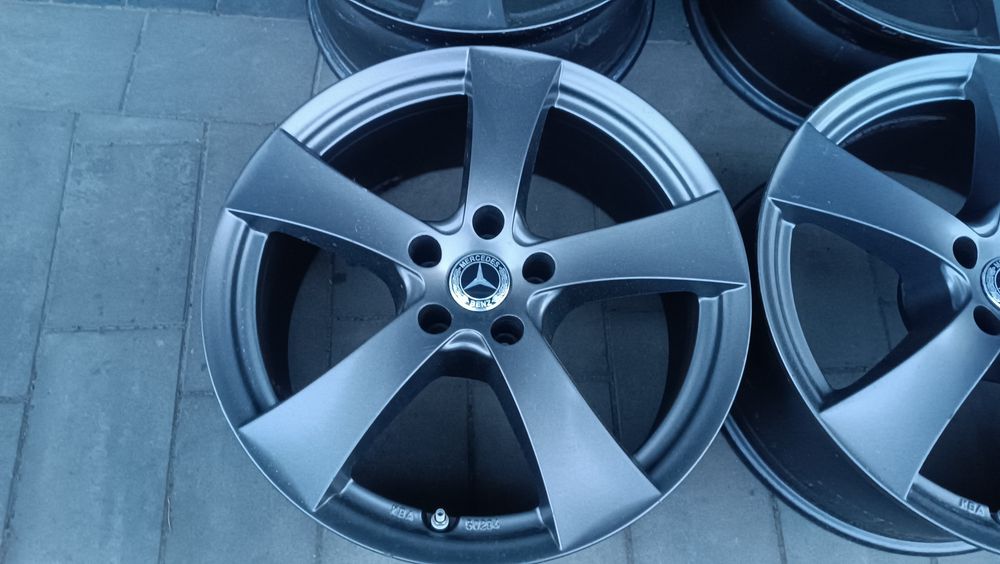 18 Alufelgi Audi A4 A5 A6 5x112 Mercedes C E GLC BMW 3,5, stan bdb grafitowe