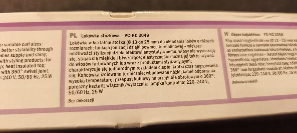 NOWA Lokówka ceramiczna Profi care pc-hc 3049
