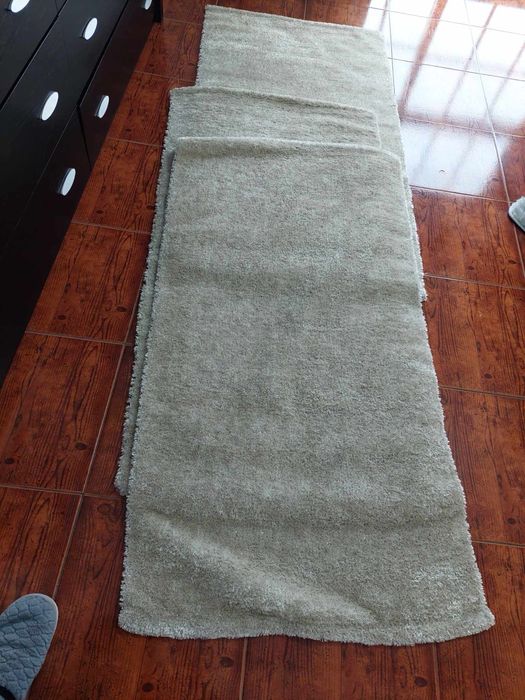 Conjunto de 3 tapetes bejes