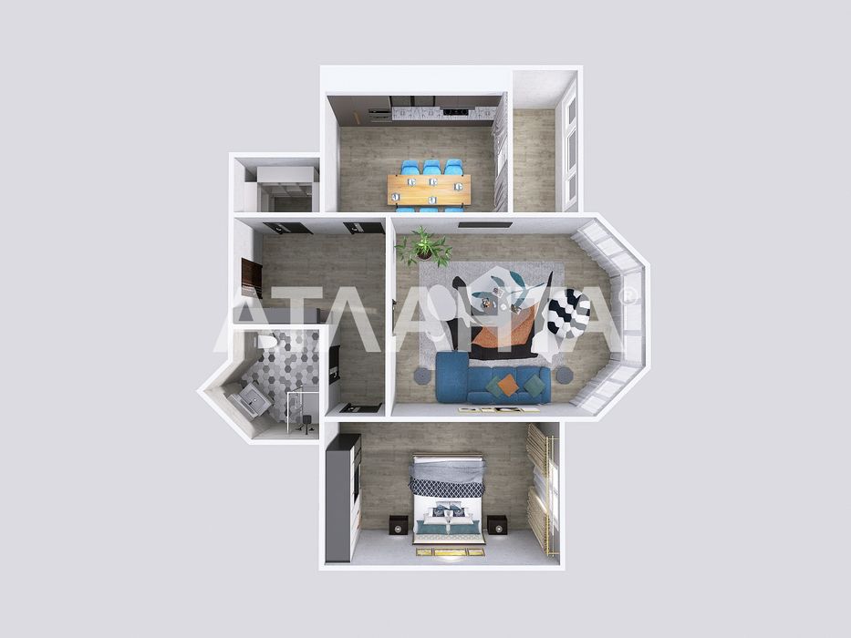 2-комнатная квартира по адресу ул. Приморская (площадь 77 м²) - Atlanta.ua - фото 11