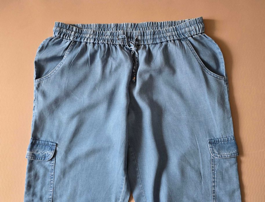Spodnie dżinsowe jogger / cargo LASCANA | Roz.42 (XL)