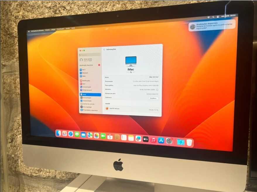 Apple iMac 21.5" 2017 i5 8GB 1TB Usado