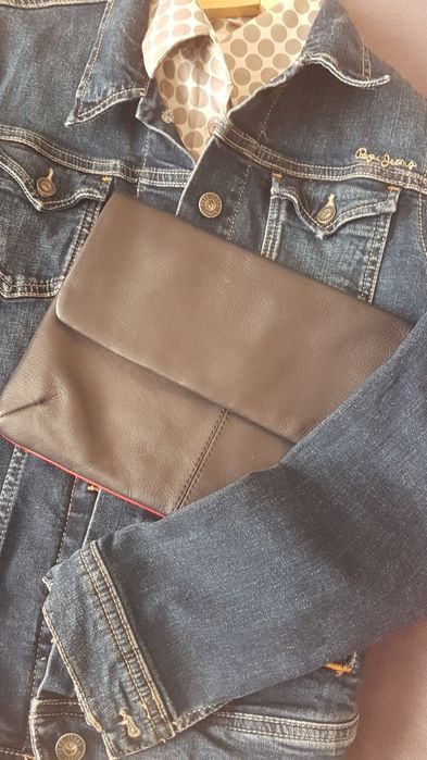 Benetton skórzana torebka koktailowa