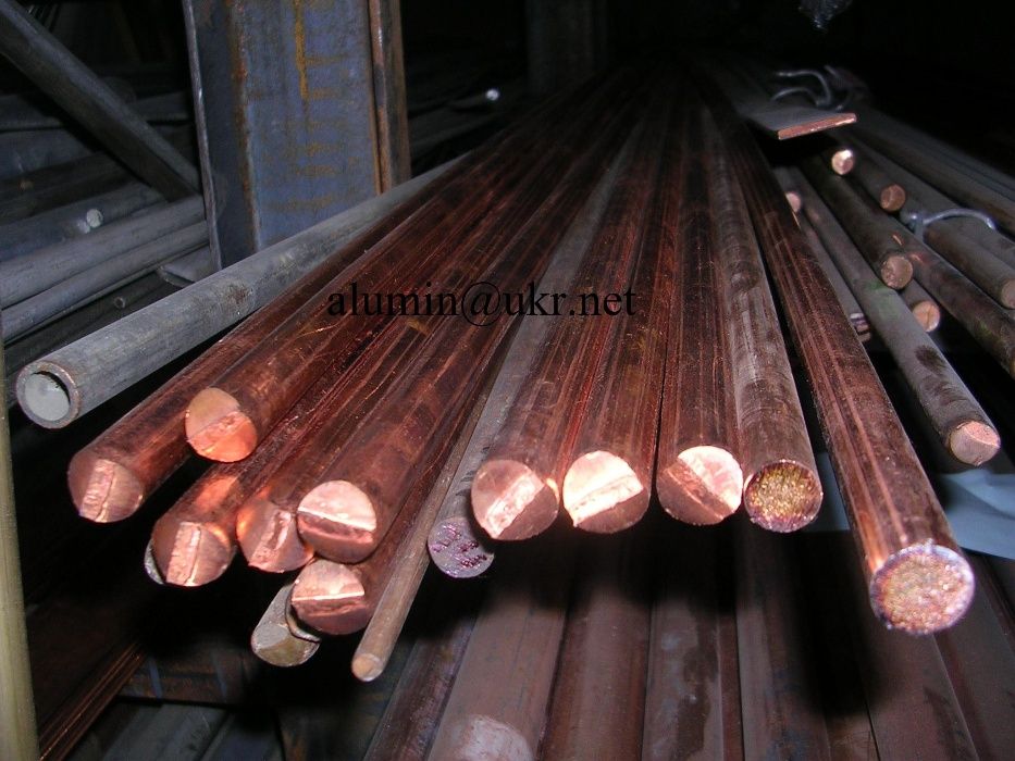 Бронза круг, латунь, мідь, алюміній, прут, болванка порізка