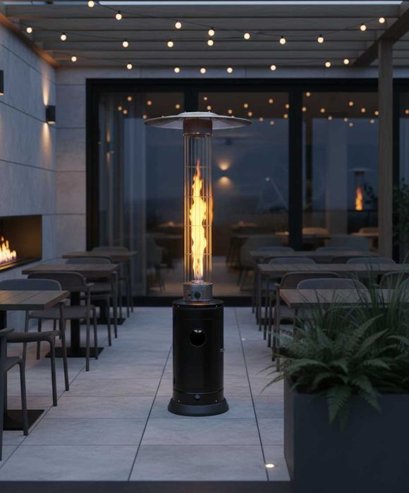 Parasol Grzewczy Gazowy Ogrzewacz Ogrodowy Wysoki 5000/12500 W