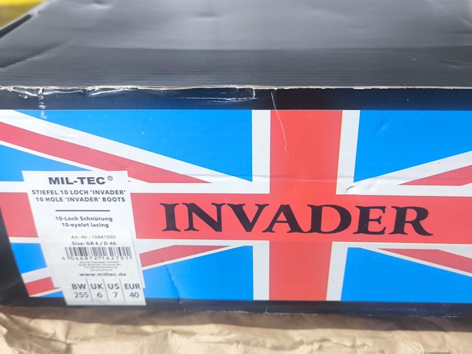Botas Mil-Tec  Invader cano alto atacadores