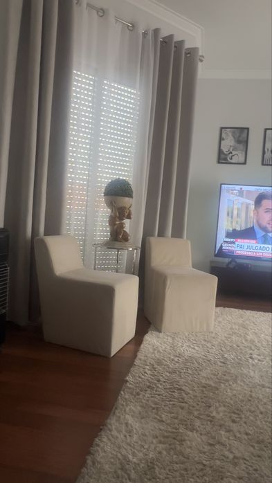 2 sofas descorarivos mais mesa suporte area