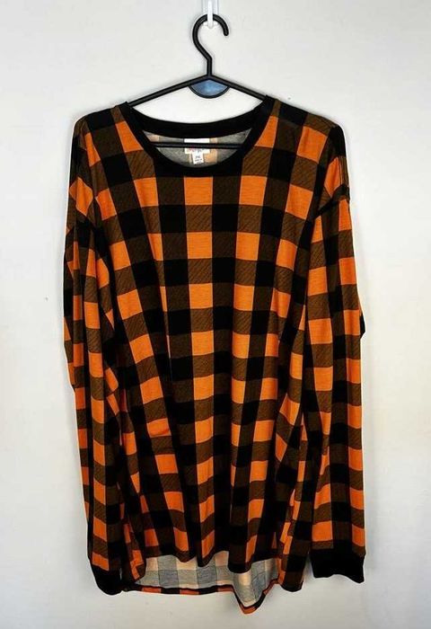 Tunika Damska Pomarańczowa Krata Rozmiar 3XL/4XL *LuLaRue*