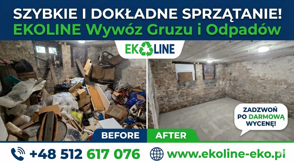 Wywóz śmieci, gruzu, opróżnianie piwnic i mieszkań