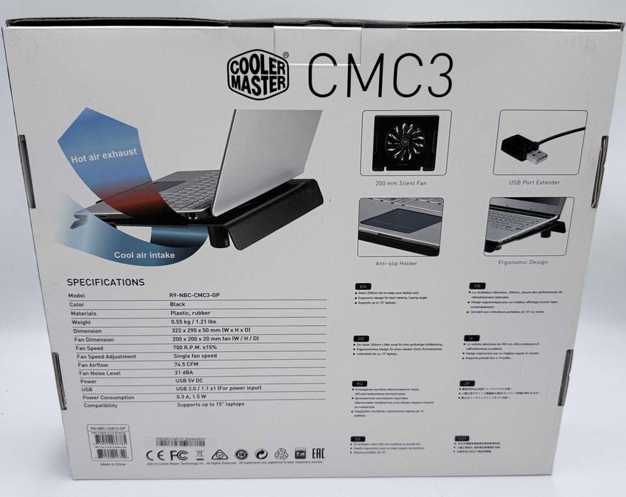 Cooler Master Podkładka Chłodząca NotePal CMC3 GW24m FV23% CM2