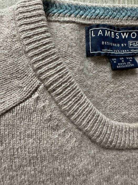 Чоловічий светр коричневий бежевий вовна F&F M 48-50