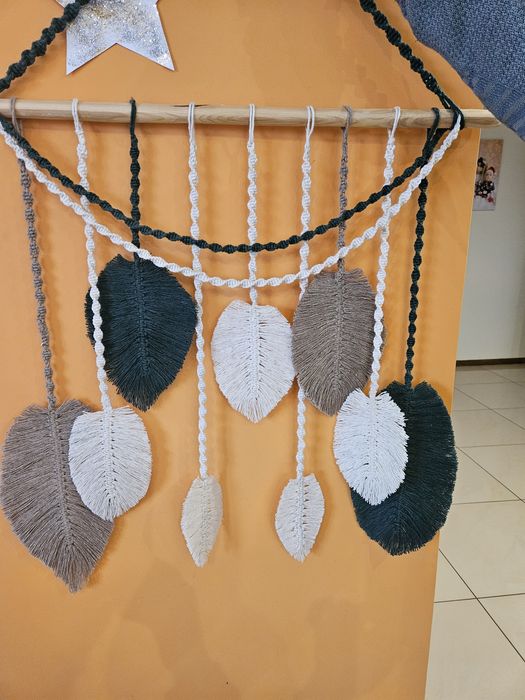 Makrama liście boho.