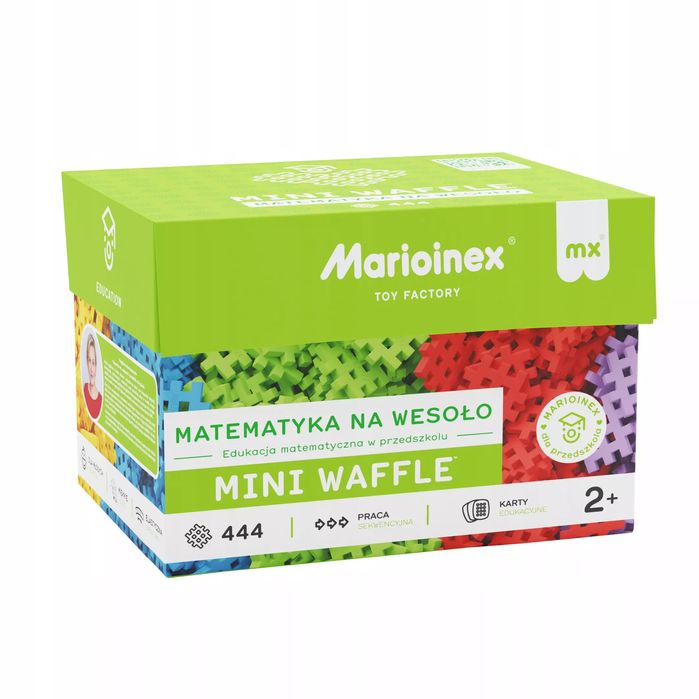 MARIOINEX 906293 KLOCKI MINI WAFLE EDU MATEMATYKA NA WESOŁO 444 SZT. Mario-inex