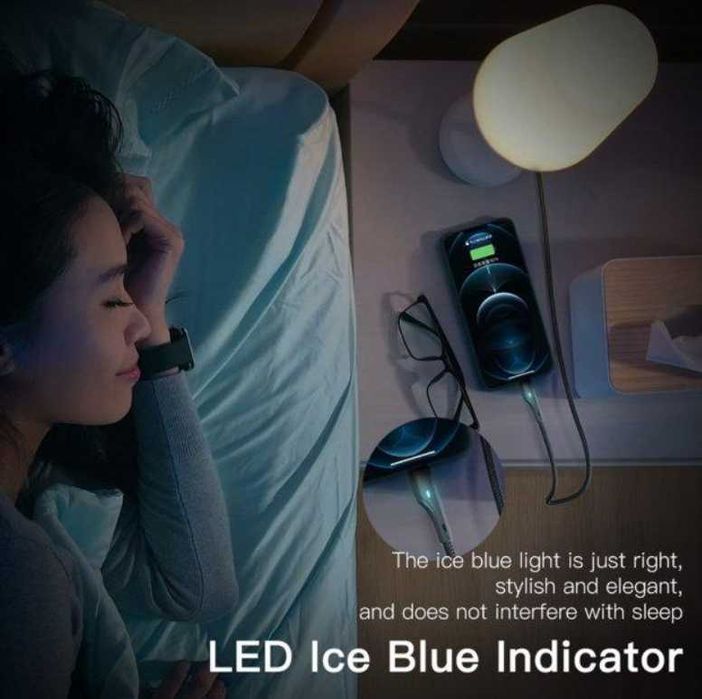 Kabel Szybkiego Ładowania USB-LIGHTNING Iphone 100cm 2.4A LED kod 2120
