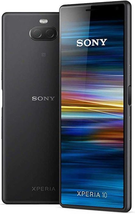 Sony Xperia 10 I4113 3/64 GB – czarna – bardzo dobry stan + etui i szkła 9H