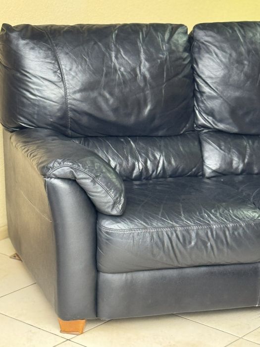 Стильный кожаный диван двойка из Европы