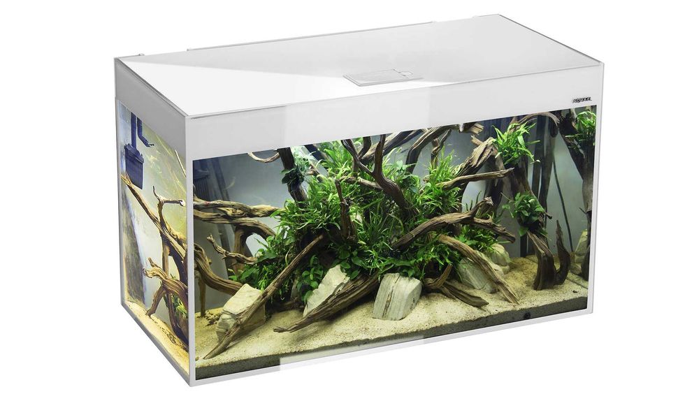 Aquael Zestaw  DROP GLOSSY ST 100 D&N Biały + Szafa