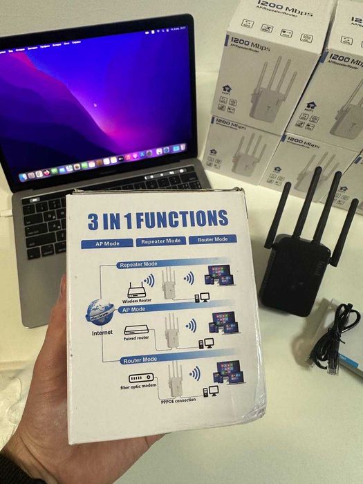 WiFi репітер 1200 Mbps | Підсилювач Wi-Fi сигналу | 2.4G + 5G | Перевірено | Без обривів