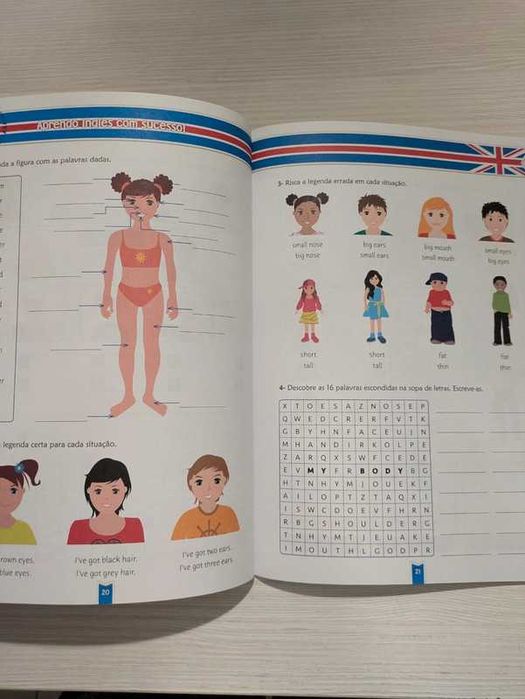Livro Treino e Aprendo Inglês com Sucesso 8 - 9 Anos (Novo)