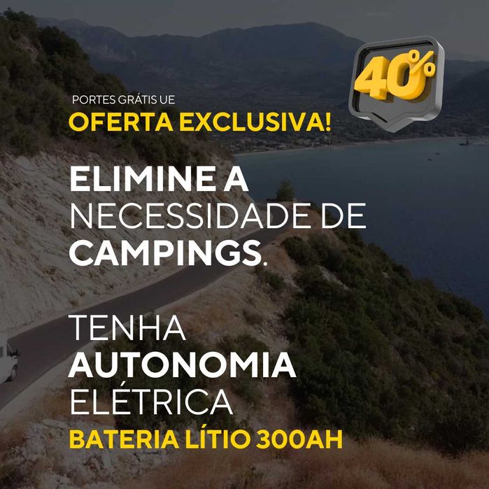 Bateria Lítio 12v 300ah Autocaravana | PROMO | Entrega Imediata