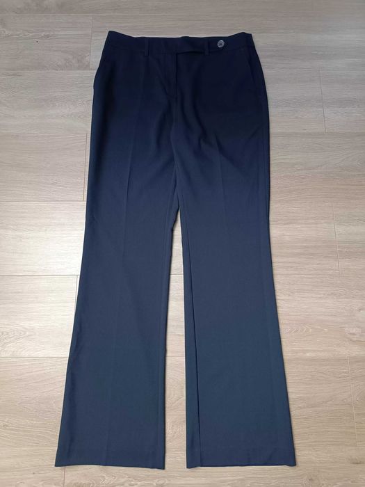 Spodnie garniturowe biodrówki granatowe kieszenie 'Next' 40