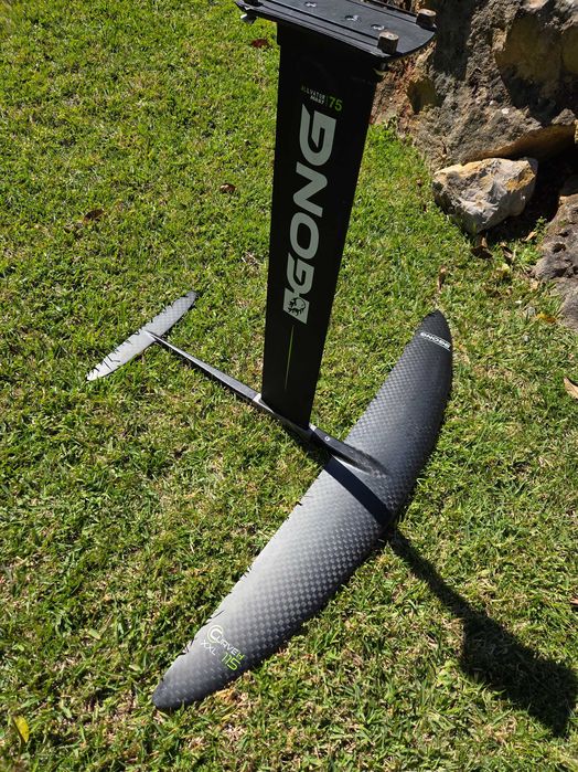 Foil GONG Curve H carbon XXL V2 + Fuselagem Titânio + Stab Fluid H + Mastro 75