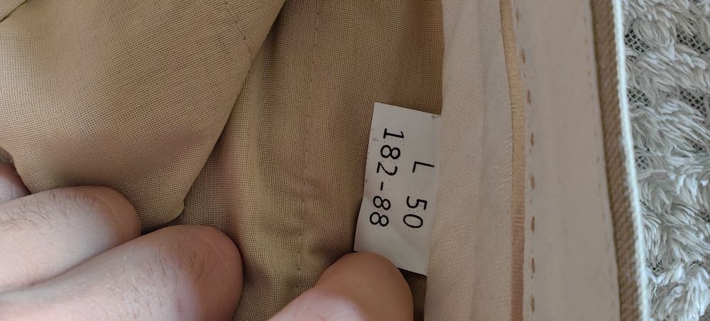 Garnitur męski slim, beżowy, marynarka, koszula L 180/182