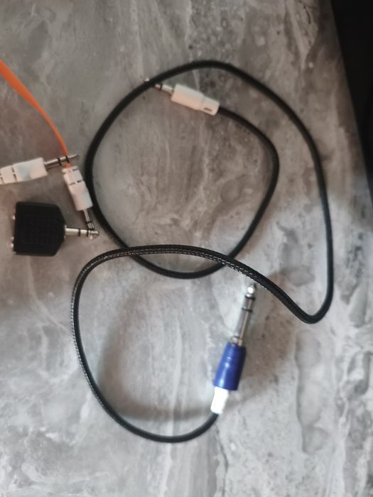 Аудіокабель Mini-Jack 3.5 мм – Jack 6.35 мм (TRS)Перехідний шнур 3.5 мм на 1/4" дюйма