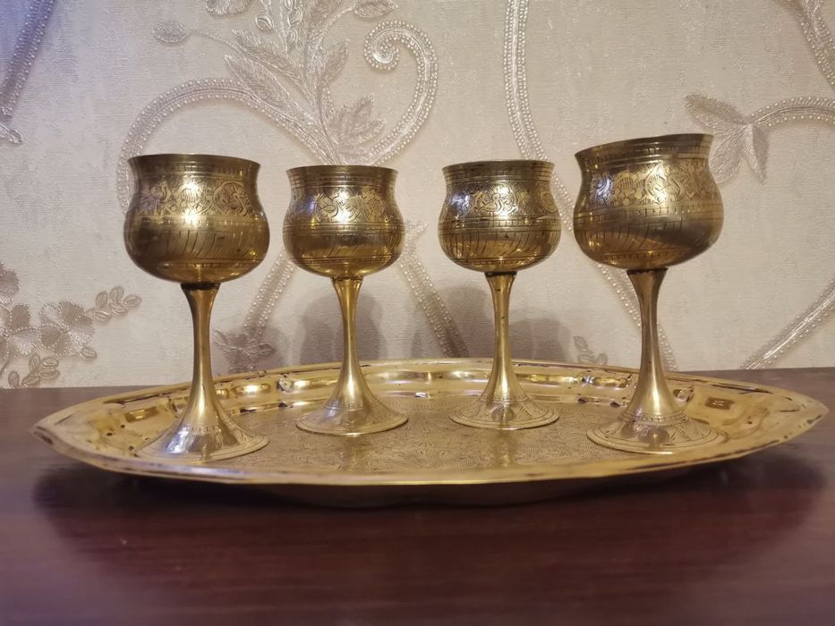 Рюмки бокалы латунь