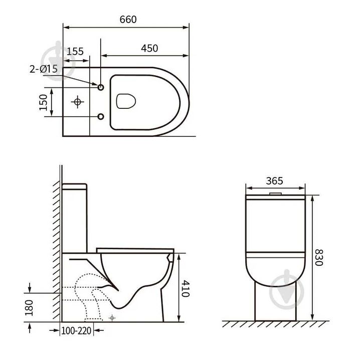 Унітаз-компакт RJ Flora RJ8721