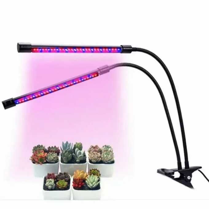 Фитолампа для растений 2 LED  на USB для рассады и цветов c таймером