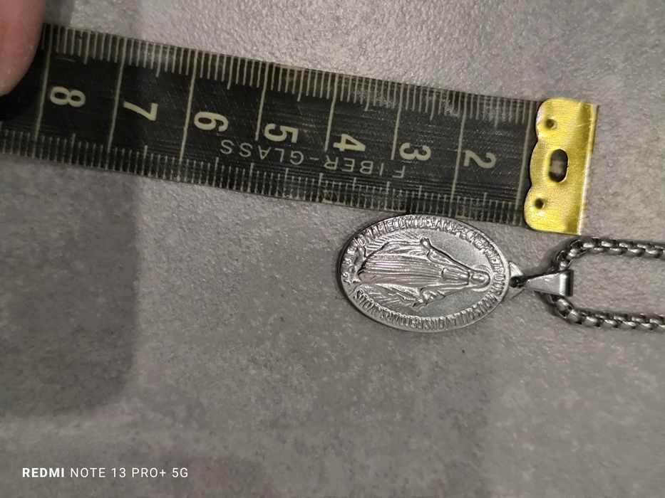 Nowy medalik cudowny stal szlachetna z łańcuszkiem 50 cm