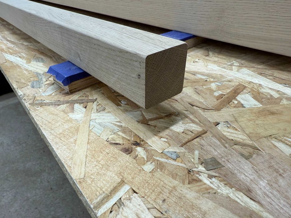 Balustrada dębowa, pochwyt, słupki, schody