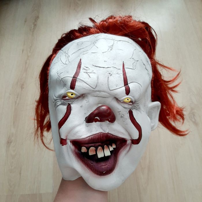 Maska lateksowa klaun Pennywise horror halloween