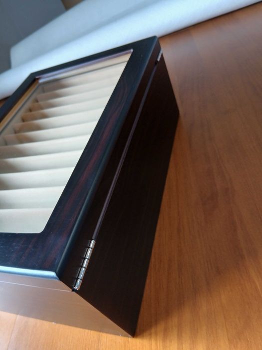 Caixa Madeira 34 Canetas Parker Rotring Waterman Pelikan Omas