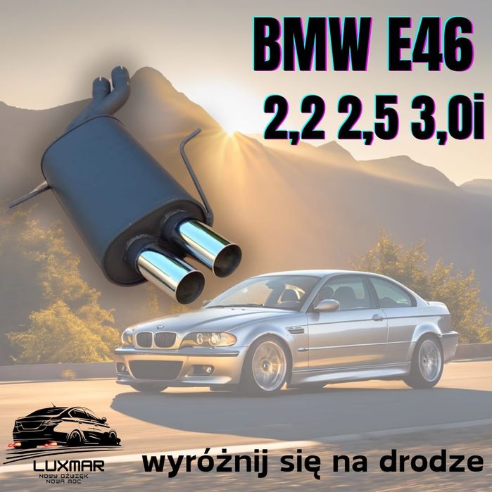 Tłumik końcowy wydech BMW E46 2.2 2.5 3.0 benzyna