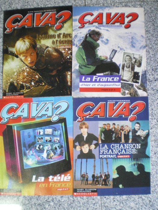 Revistas francesas  - Allons-Y, Ça va e Bonjour para tirar exercícios