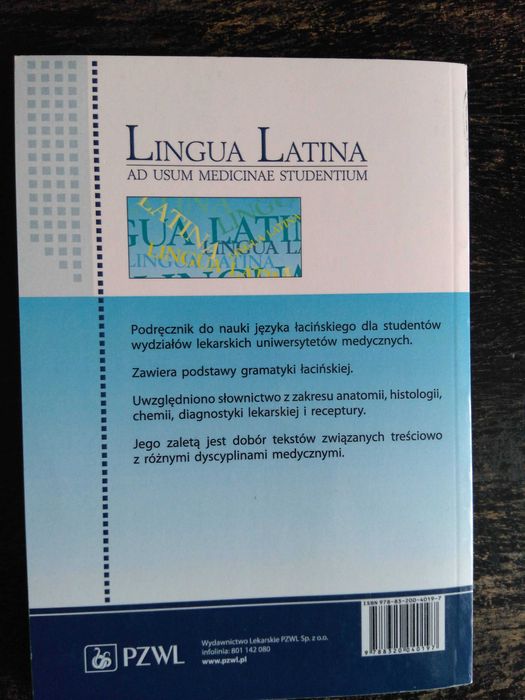 Lingua Latina ad usum medicinae studentium - podręcznik