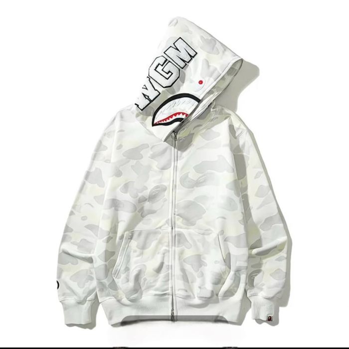 Худі Bape Shark Camo | Кофта Bape на флісі | Спортивна кофта Бейп