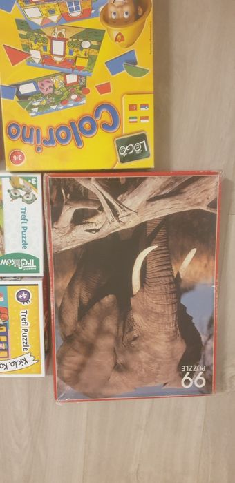Zestaw puzzli i gier 7 szt  3-6 lat