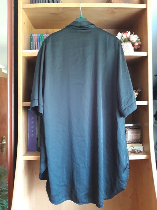 Czarna dłuższa bluzka koszulowa koszula rozmiar 46/48/50  4XL