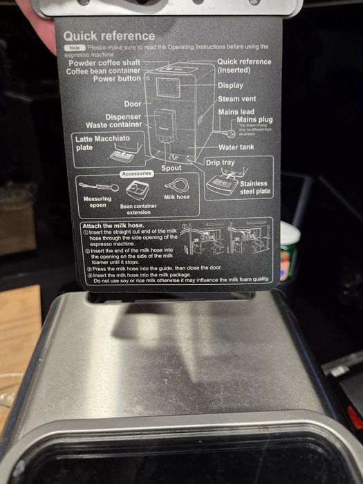 Ekspres ciśnieniowy Panasonic NC-ZA1 SREBRNY Capucino LAtte  Grafika