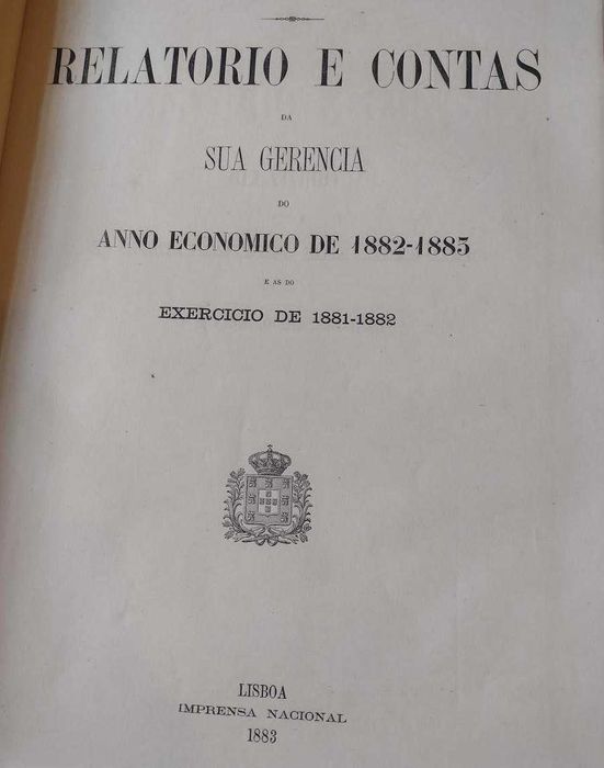 Junta do Credito Publico Relatório e Contas 1882-83
